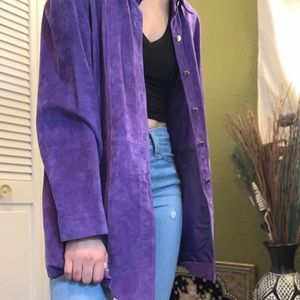 💜 purple suede coat 💜